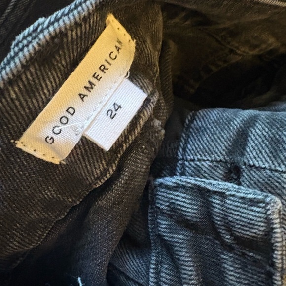 NWT Good American Black Ripped Jeans - Picture 4 of 5